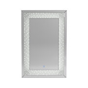 Clean lines with beveled edges wall mirror main photo