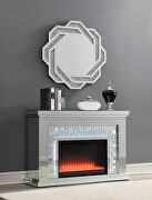 Mirror finish rectangular glamorous fireplace main photo