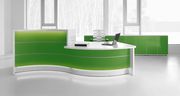 White / gray modular office reception furniture main photo
