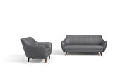 Full thick leather living room couch main photo