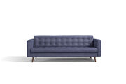 Contemporary blue fabric tufted sofa main photo