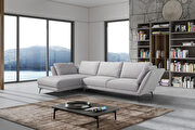 Light gray fabric Italian sectional sofa main photo