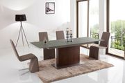 Contemporary extension table w/ foggy glass main photo