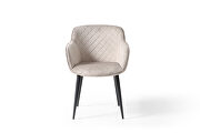 Elegant beige fabric dining chair