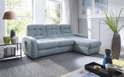 EU-made unique blue fabric sleeper sectional sofa
