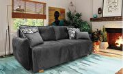 Gray fabric contemporary casual stylish sofa bed