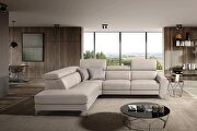 Top quality Italian leather light beige leather sectional main photo