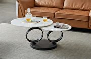 Contemporary extension round coffee table main photo