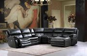 Oversized gray/black sectional w/ 3 electric recliners main photo