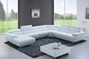 E430 LF White left-facing large living room sectional sofa