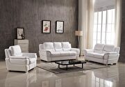 White top grain leather / eco leather couch main photo