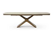 E9368 2 extensions contemporary ceramic / glass dining table