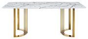 Gold marble top dining table in luxury style