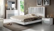 White/gray super contemporary stylish king bed main photo