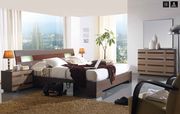 Cinnamon brown platform bedroom in European style main photo