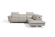 Contemporary light gray sectional sofa