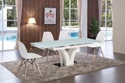 Modern frosted glass dining table main photo