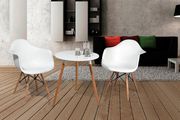 Small bar style white dining table for 2 main photo