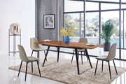 Modern extension natural wood-like table main photo