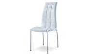 E365 (White) White leatherette / chrome metal chair
