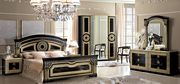 Aida (Black/Gold) Classic touch elegant traditional queen bed in roman style