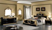 Classical style black/gold king size bedroom set main photo