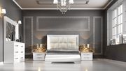 White high-gloss lacquer Spain-made modern bedroom