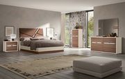 Modern two-toned wood finish bedroom