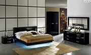 Quality modern black color lacquer platfform bed main photo