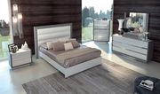 Made in Italy modern king bed in white w/ platform main photo