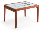 Italy-made table w/ frosted glass design main photo