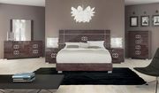 Stylish modern cognaq lacquer bedroom set main photo