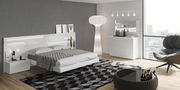 Spanish-made ultra-modern white high-gloss bed main photo