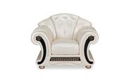 Pearl royal style tufted button design leather chair main photo