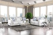 Off-white chenille fabric casual style sofa main photo