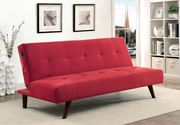 Red flannelette casual style sofa bed main photo