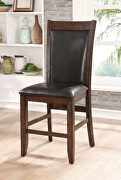 Parson style walnut wood counter ht. chair