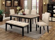 Contemporary faux marble top casual table