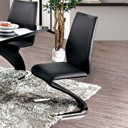 Contemporary black gloss finish dining chair