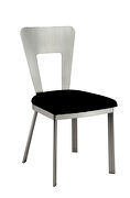 Silver/black contemporary side chair main photo