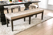 Beige fabric-upholstered bench main photo