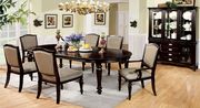 Dark walnut family size dining table w/ extension