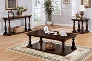 Rustic style brown cherry coffee table main photo