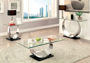 Stainless steel / glass top coffee table main photo