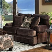 Brown soft microfiber US-made casual style loveseat main photo