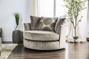 Bonaventura Gray/Pattern Contemporary Swivel Chair