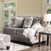 Gray soft microfiber us-made casual style loveseat