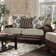 Traditional US-made chinille fabric loveseat main photo