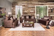 Choclate fabric casual style living room sofa main photo