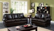 Top grain dark espresso brown sofa main photo